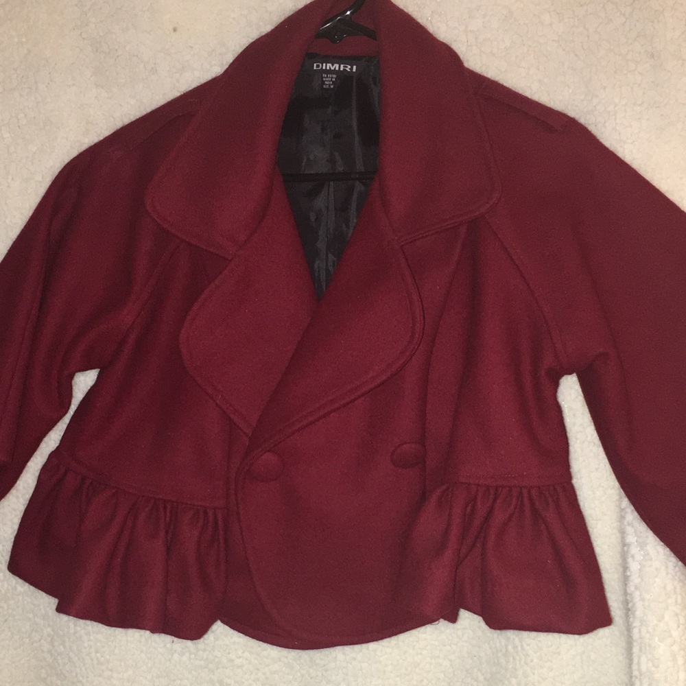 Cropped capelet-style coat